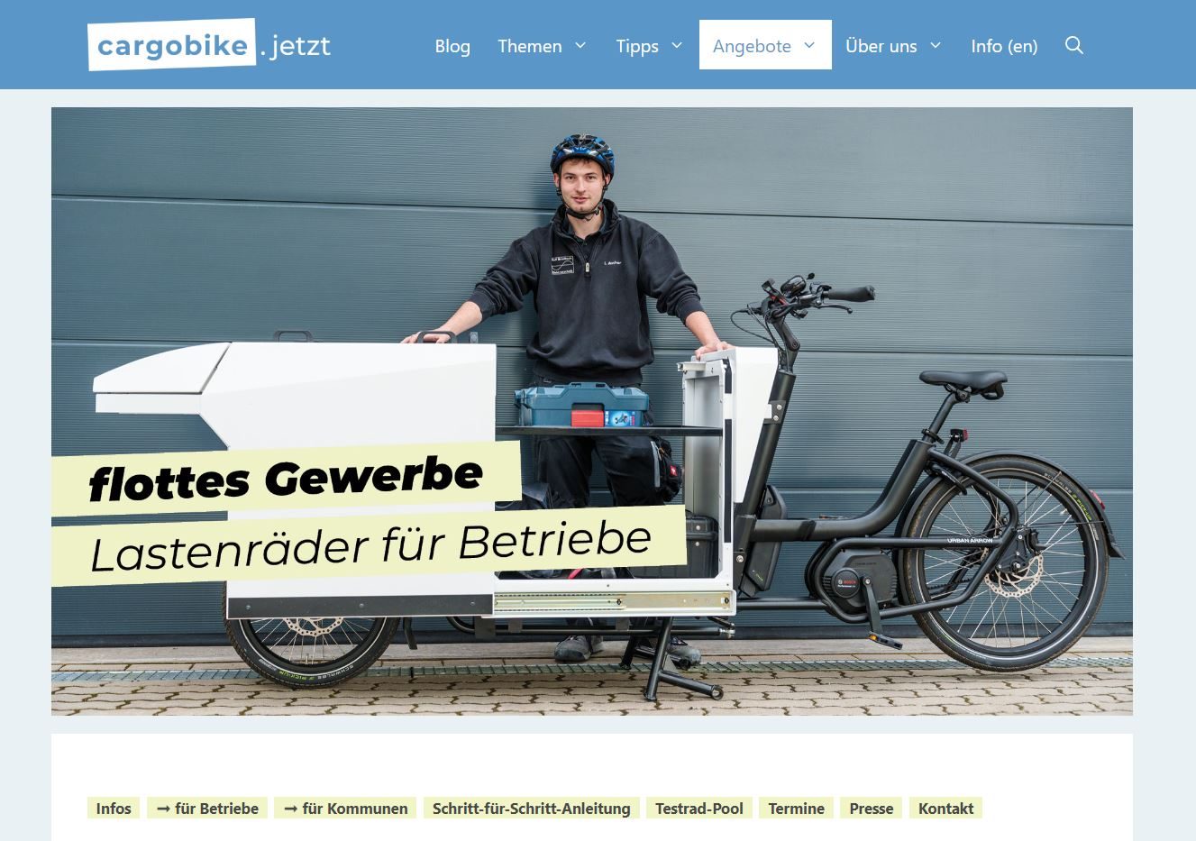 Aachen: Lastenräder in Handwerk, Gewerbe und Pflege kostenfrei ausprobieren